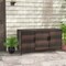 Costway 84 Gallon 3-Door Patio Wicker Storage Cabinet Deck Box with Removable Shelves Black/Mix Brown